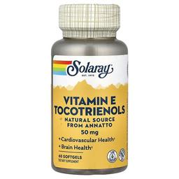 소라레이 Solaray, 비타민E 토코트리에놀, 50mg, 소프트젤 60정