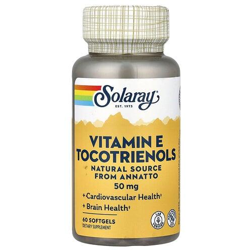 소라레이 Solaray, 비타민E 토코트리에놀, 50mg, 소프트젤 60정 상품 이미지