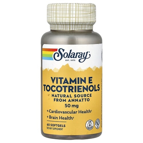 소라레이 Solaray, 비타민E 토코트리에놀, 50mg, 소프트젤 60정 상세 이미지