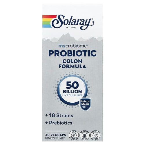 소라레이 Solaray, Mycrobiome® 프로바이오틱, 대장 포뮬라, 베지 캡슐 30정 상품 이미지