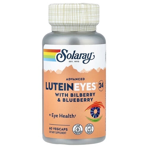 소라레이 Solaray, Advanced Lutein Eyes 24, 빌베리 및 블루베리 함유, 베지 캡슐 60정 상세 이미지
