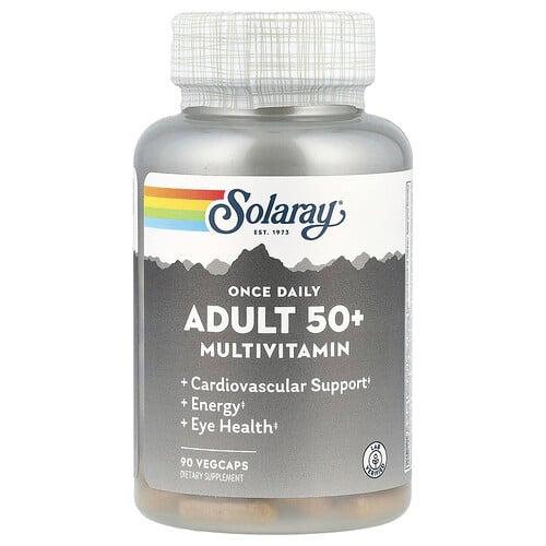 소라레이 Solaray, 50세 이상 성인용 종합비타민, 매일 1회 복용, 베지 캡슐 90정 상품 이미지