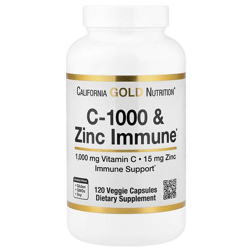 캘리포니아 골드 뉴트리션 California Gold Nutrition, C-1000 & 아연 면역력, 베지 캡슐 120정 상품 이미지