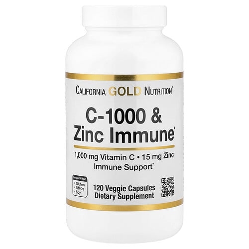 캘리포니아 골드 뉴트리션 California Gold Nutrition, C-1000 & 아연 면역력, 베지 캡슐 120정 상세 이미지