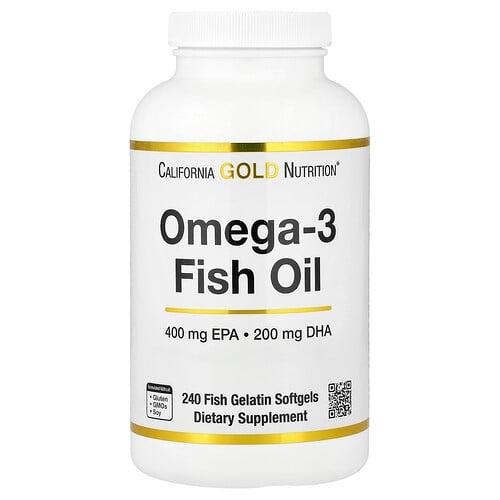 캘리포니아 골드 뉴트리션 California Gold Nutrition, 오메가3 피쉬 오일, Vivomega 트리글리세리드, 1,000mg, 피쉬 소프트젤 240정 상품 이미지