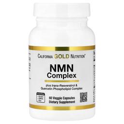 캘리포니아 골드 뉴트리션 California Gold Nutrition, NMN 복합체, 트랜스-레스베라트롤, 퀘르세틴 파이토솜 복합체, 아피제닌, 루테올린 함유, 베지 캡슐 60정