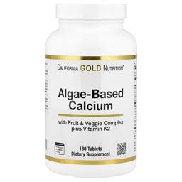 캘리포니아 골드 뉴트리션 California Gold Nutrition, 해조류 유래 칼슘, 칼슘, 비타민D3, 마그네슘, 유기농 딸기, 라즈베리, 블루베리 함유, 180정