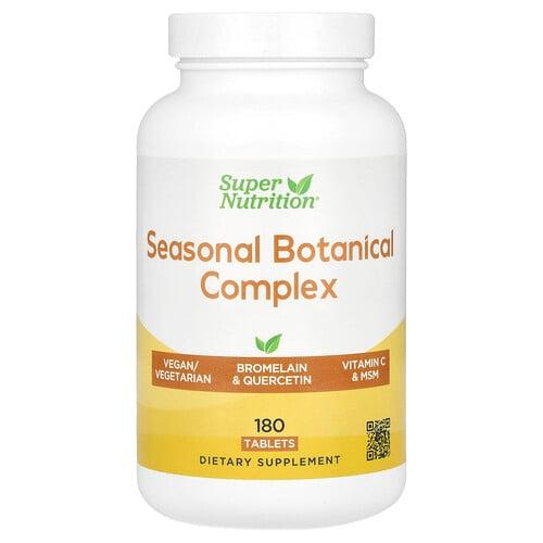 슈퍼 뉴트리션 Super Nutrition, 계절성 식물 복합체, 퀘르세틴, 브로멜라인, 비타민C, 강황, 생강 함유, 180정 상품 이미지