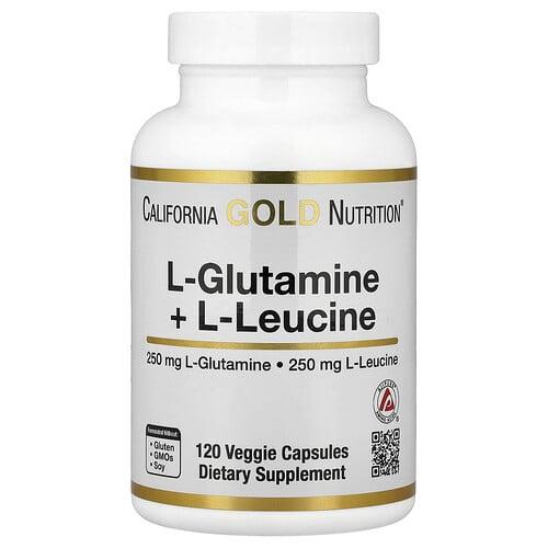 캘리포니아 골드 뉴트리션 California Gold Nutrition, l-글루타민 + l-류신, 베지 캡슐 120정 상품 이미지