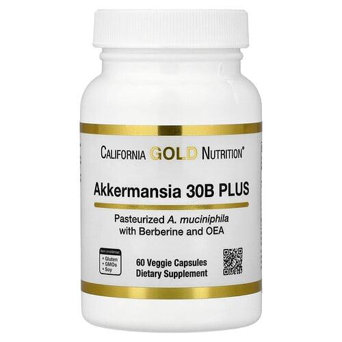 캘리포니아 골드 뉴트리션 California Gold Nutrition, 아커만시아 300억 플러스, 베르베린 포스포리피드 매트릭스 및 OEA 함유, 베지 캡슐 60정 상품 이미지