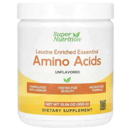슈퍼 뉴트리션 Super Nutrition, 류신 강화 필수 아미노산, L-류신, L-라이신, L-트레오닌, L-아이소류신 함유, 무맛, 300g(10.58oz) 상품 이미지