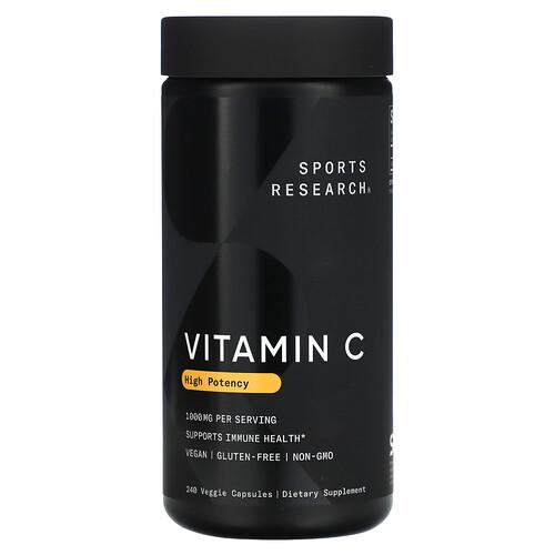 스포츠 리서치 Sports Research, 고효능 비타민C, 1,000mg, 베지 캡슐 240정 상품 이미지
