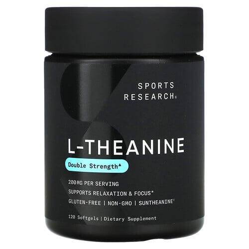 스포츠 리서치 Sports Research, L-테아닌, 200mg, 소프트젤 120정 상품 이미지