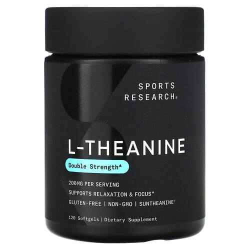 스포츠 리서치 Sports Research, L-테아닌, 200mg, 소프트젤 120정 상세 이미지