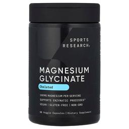 스포츠 리서치 Sports Research, 마그네슘 글리시네이트, 베지 캡슐 90정(캡슐 1정당 80mg)