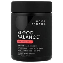 스포츠 리서치 Sports Research, Blood Balance™, 액상 베지 캡슐 90정