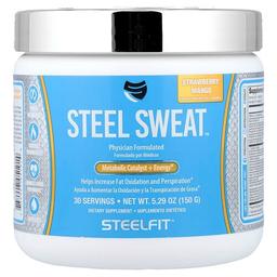 스틸핏 SteelFit, 스틸 스웨트™, Metabolic Catalyst + Energy, 딸기 망고, 150g(5.29oz)