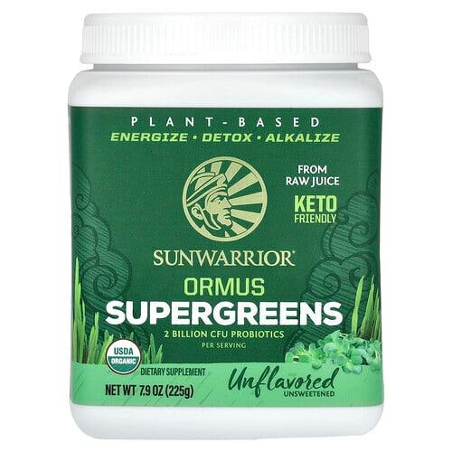 썬워리어 Sunwarrior, Ormus 슈퍼그린, 무맛, 225g(7.9oz) 상품 이미지