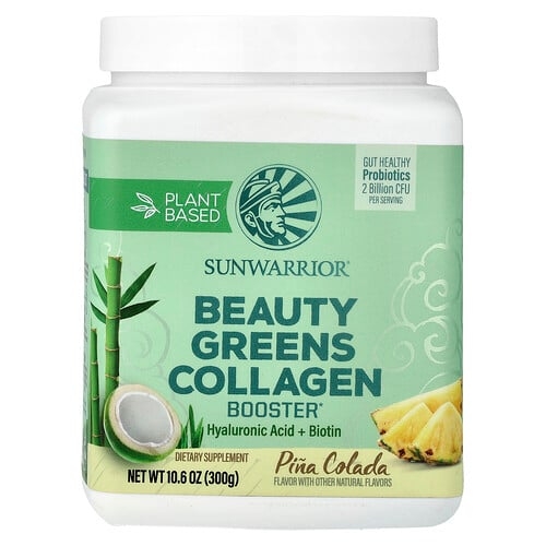 썬워리어 Sunwarrior, 뷰티 그린스 콜라겐 부스터, 피냐 콜라다, 300g(10.6oz) 상세 이미지