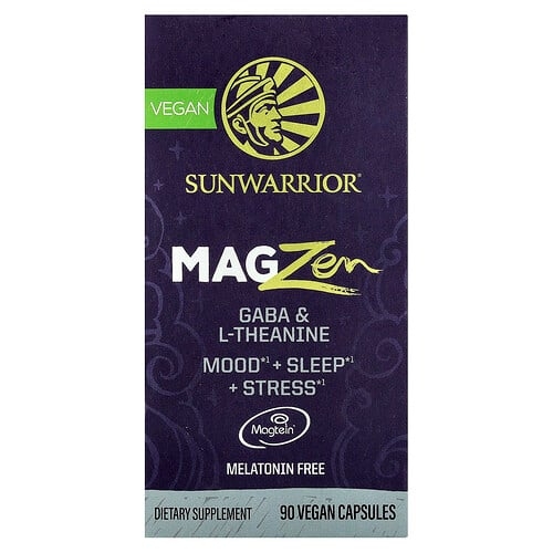 썬워리어 Sunwarrior, MagZen, GABA 및 l-테아닌, 베지 캡슐 90정 상세 이미지