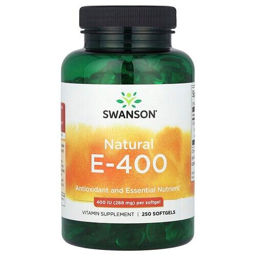 스완슨 비타민 Swanson Vitamins, 비타민E, 400IU, 소프트젤 250정 상품 이미지