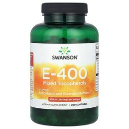 스완슨 비타민 Swanson Vitamins, 비타민E 혼합 토코페롤, 400IU, 소프트젤 250정