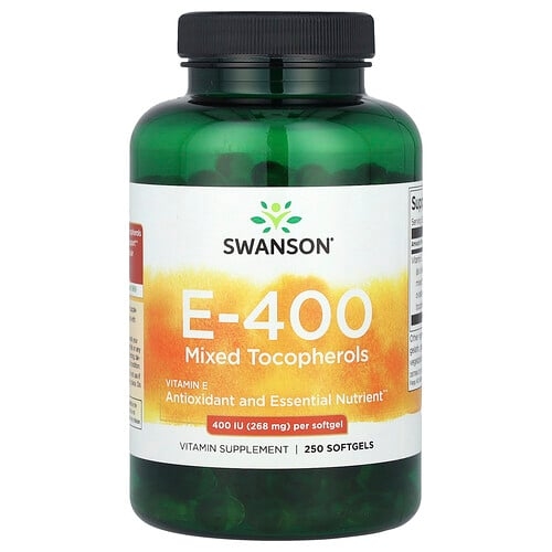 스완슨 비타민 Swanson Vitamins, 비타민E 혼합 토코페롤, 400IU, 소프트젤 250정 상세 이미지