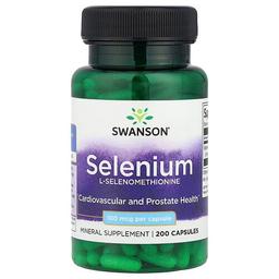 스완슨 비타민 Swanson Vitamins, 셀레늄, 100mcg, 캡슐 200정
