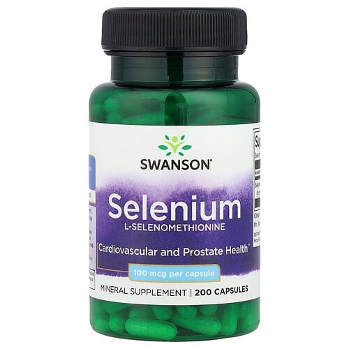 스완슨 비타민 Swanson Vitamins, 셀레늄, 100mcg, 캡슐 200정 상세 이미지