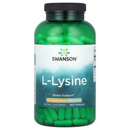 스완슨 비타민 Swanson Vitamins, l-라이신, 500mg, 캡슐 300정