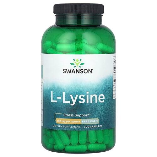 스완슨 비타민 Swanson Vitamins, l-라이신, 500mg, 캡슐 300정 상품 이미지