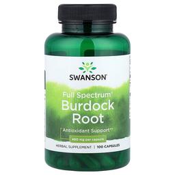 스완슨 비타민 Swanson Vitamins, Full Spectrum® 우엉뿌리, 캡슐 100정(캡슐 1정당 460mg)