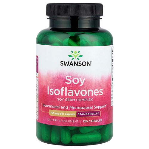 스완슨 비타민 Swanson Vitamins, 대두 이소플라본, 750mg, 캡슐 120정 상세 이미지