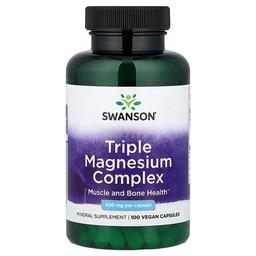 스완슨 비타민 Swanson Vitamins, 트리플 마그네슘 복합체, 400mg, 캡슐 100정