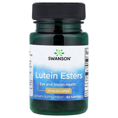 스완슨 비타민 Swanson Vitamins, 루테인 에스터, 20mg, 소프트젤 60정 상품 이미지