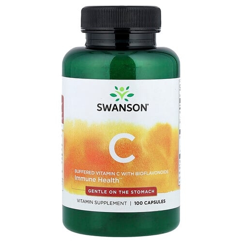 스완슨 비타민 Swanson Vitamins, 바이오플라보노이드 함유 완충형 비타민C, 캡슐 100정 상세 이미지