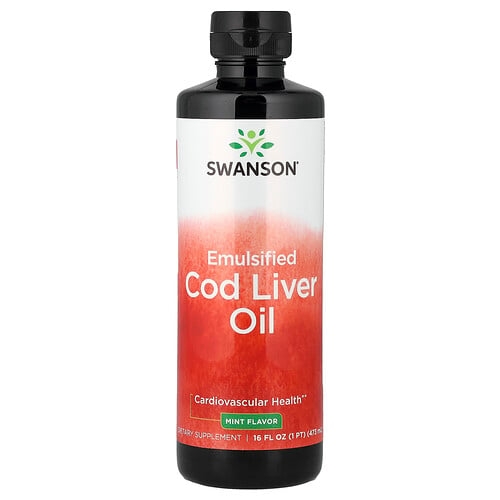 스완슨 비타민 Swanson Vitamins, 유화 대구 간유, 민트, 473ml(16fl oz) 상세 이미지