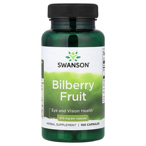 스완슨 비타민 Swanson Vitamins, 빌베리 열매, 470mg, 캡슐 100정 상품 이미지