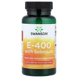 스완슨 비타민 Swanson Vitamins, 셀레늄 함유 E-400, 소프트젤 90정