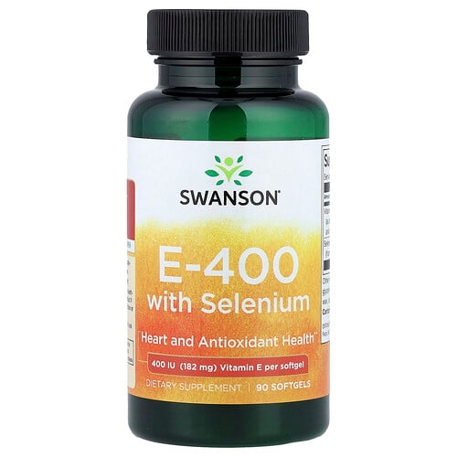 스완슨 비타민 Swanson Vitamins, 셀레늄 함유 E-400, 소프트젤 90정 상세 이미지