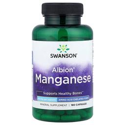 스완슨 비타민 Swanson Vitamins, Albion® 망간, 40mg, 캡슐 180정