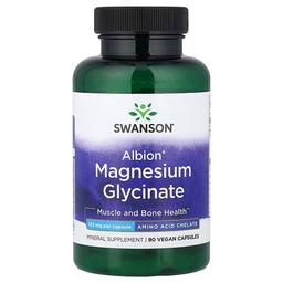스완슨 비타민 Swanson Vitamins, Albion®, 마그네슘 글리신산, 133mg, 비건 캡슐 90정