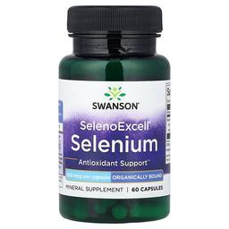 스완슨 비타민 Swanson Vitamins, SelenoExcell®, 셀레늄, 200mcg, 캡슐 60정