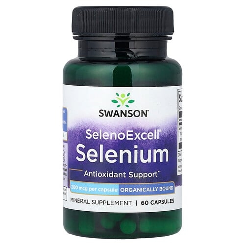 스완슨 비타민 Swanson Vitamins, SelenoExcell®, 셀레늄, 200mcg, 캡슐 60정 상세 이미지