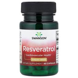 스완슨 비타민 Swanson Vitamins, 레스베라트롤, 5mg, 캡슐 60정