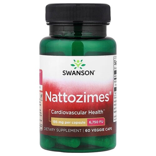 스완슨 비타민 Swanson Vitamins, Nattozimes®, 195mg, 베지 캡슐 60정 상세 이미지