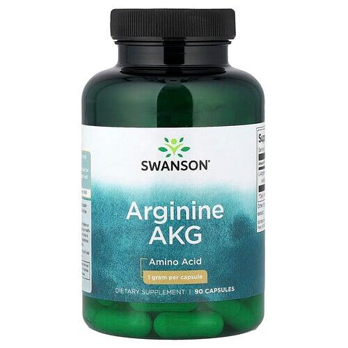 스완슨 비타민 Swanson Vitamins, 아르기닌 AKG, 1g, 캡슐 90정 상품 이미지