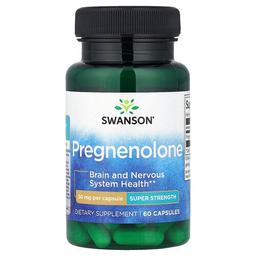 스완슨 비타민 Swanson Vitamins, 프레그네놀론, 슈퍼 강도, 50mg, 캡슐 60정
