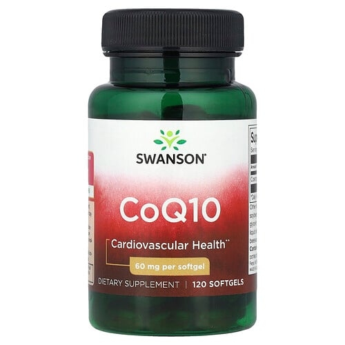 스완슨 비타민 Swanson Vitamins, CoQ10, 60mg, 소프트젤 120정 상세 이미지