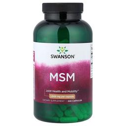 스완슨 비타민 Swanson Vitamins, MSM, 1,000mg, 캡슐 240정